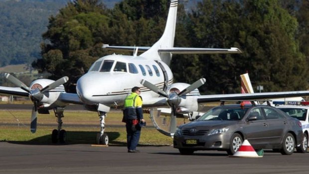 Police raided the plane at Albion Park Airport in July 2014.