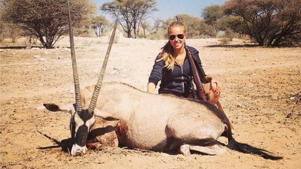 Ms Despiegelaere hunting in Africa. 