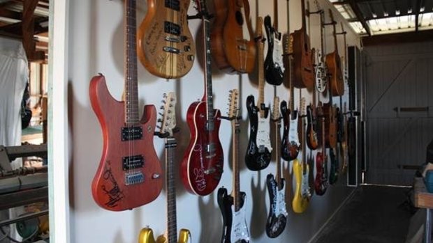 The stolen guitar collection worth $30,000.