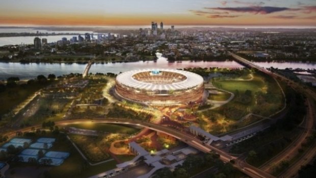 The new $1.2 billion Perth Stadium, currently under construction.