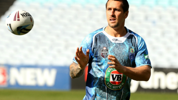 Focusing on club form: Sydney Roosters halfback Mitchell Pearce.