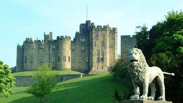Alnwick Castle which doubled for Hogwarts in the Harry Potter movies.