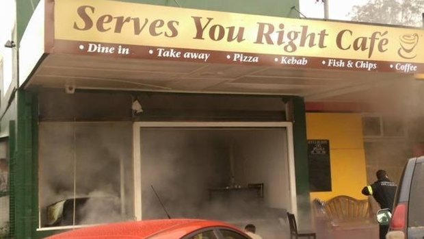 The scene at the Serves You Right Cafe in Ravenshoe