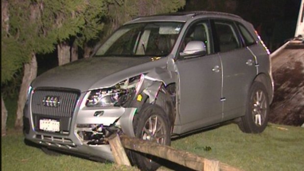 The Quattro was undriveable following the smash but the accused tried anyway, according to police. 