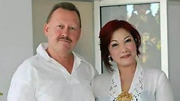 Murdered Australian businessman Robert Ellis with his wife Noor.
