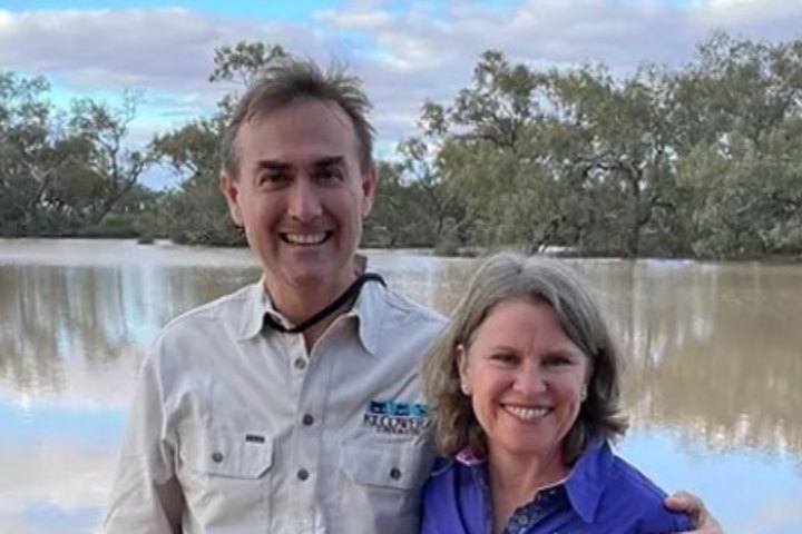 Peter and Hillary Davies at their outback station, Kilcowera