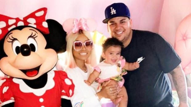 Blac Chyna shared this picture of the family together for US Father's Day last month.