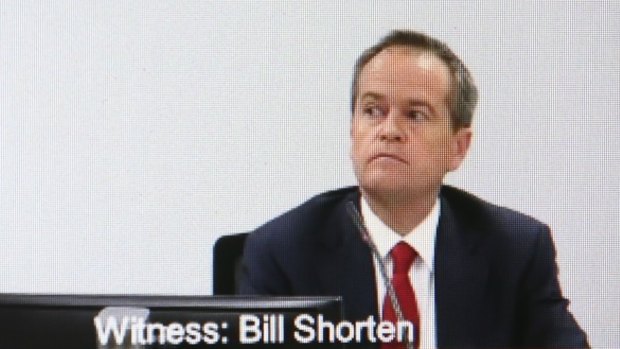 Bill Shorten appearing before the Royal Commission into Trade Union Governance and Corruption.