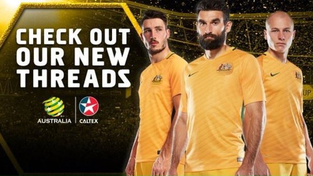 The new kit of the Socceroos.