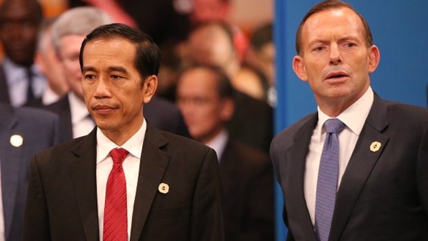 President of Indonesia Joko Widodo and Prime Minister of Australia Tony Abbott at the G-20 summit last year.