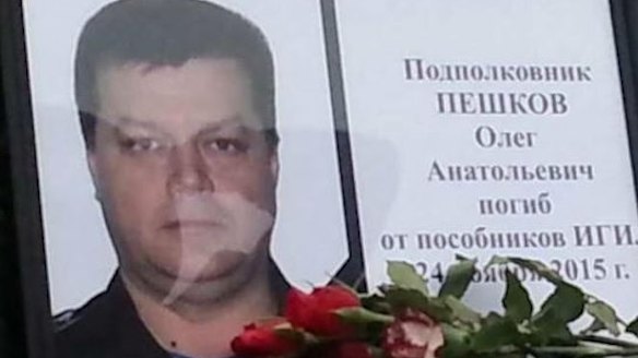 Lieutenant-Colonel Oleg Peshkov died after his plane was shot down.