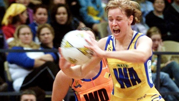 Determined: Briony Akle during her playing days with the Swifts.