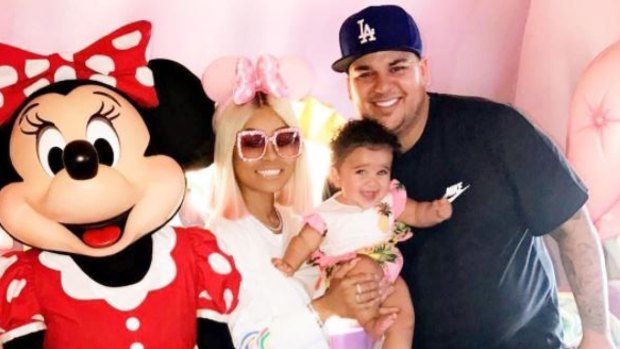 Blac Chyna shared this picture of the family together for US Father's Day last month.