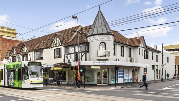 The tudor-style shops opposite the Prahran
Market attracted strong interest and sold for $3.375 million. 