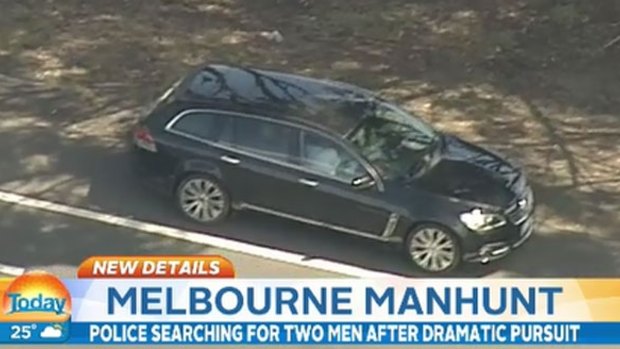 The alleged stolen car later found at Melbourne Airport.