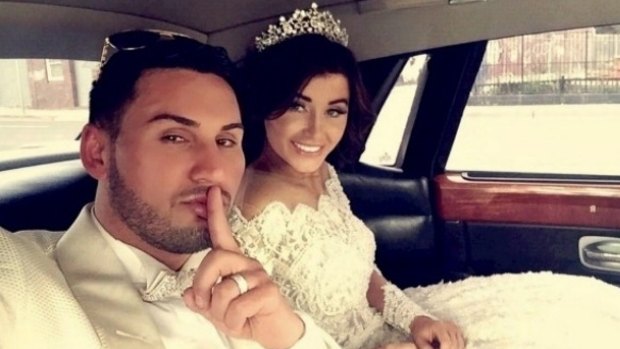 Salim Mehajer and his wife Aysha during their lavish wedding last August.