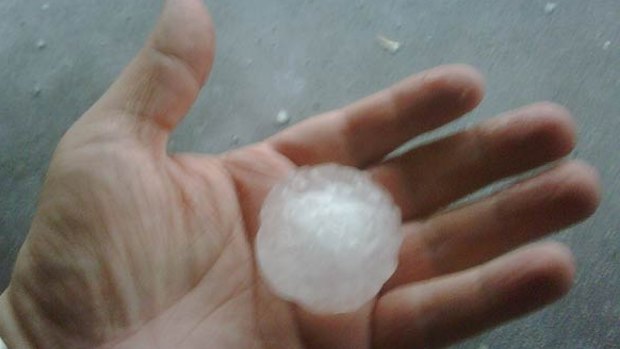 Hail the size of golf balls battered Perth in 2010.
