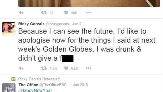Expect more controversial jokes from Ricky Gervais at this year's Golden Globe Awards.