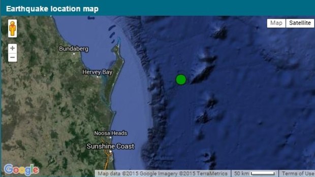 The tremor struck near Fraser Island just after 9.30am Thursday.