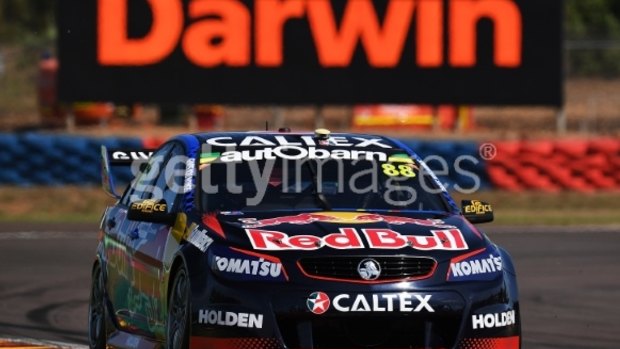Jamie Whincup drives the #88 Red Bull Racing Australia Holden Commodore during Supercars practice ahead of the Darwin Triple Crown at Hidden Valley Raceway. 