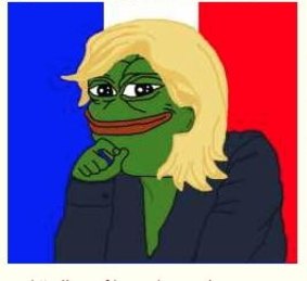 Marine Le Pen as Pepe the Frog