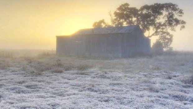 Frost covers the ground in Warwick, Queensland, on Wednesday.