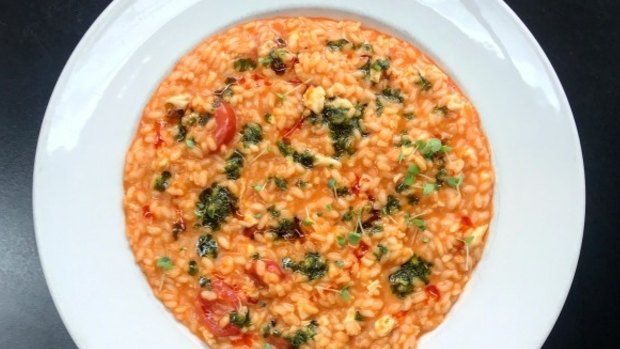 Spanner crab risotto: "The Venetians always have risotto". 