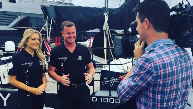 Erin Molan and Anthony Bell were crew members on the super maxi Perpetual Loyal.