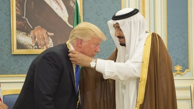 Mr Trump's first overseas trip in May included a warm reception in Saudi Arabia.