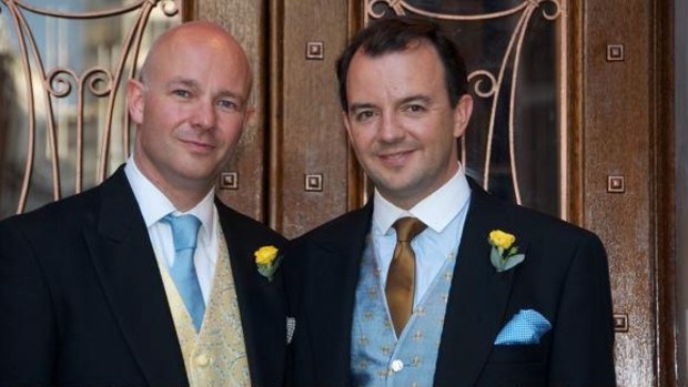 Jason Groves (right) President of Liberals Abroad UK entered into a civil union with his partner in 2011.