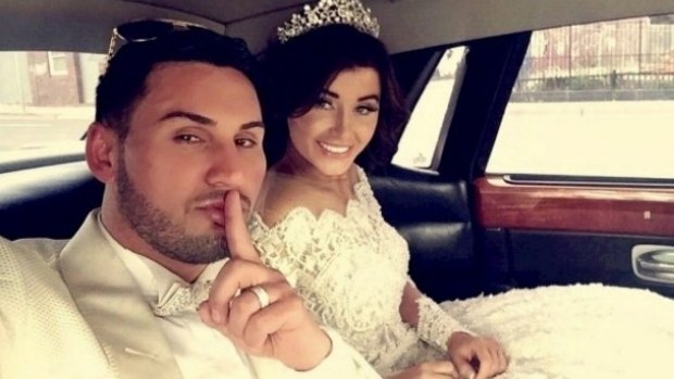 Salim Mehajer and his wife Aysha during their lavish wedding last August.