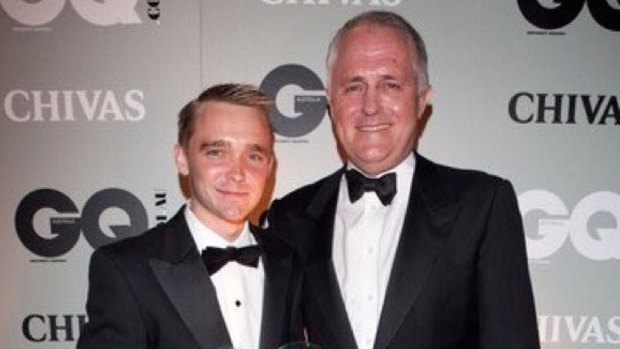 Wyatt Roy with Prime Minister Malcolm Turnbull.