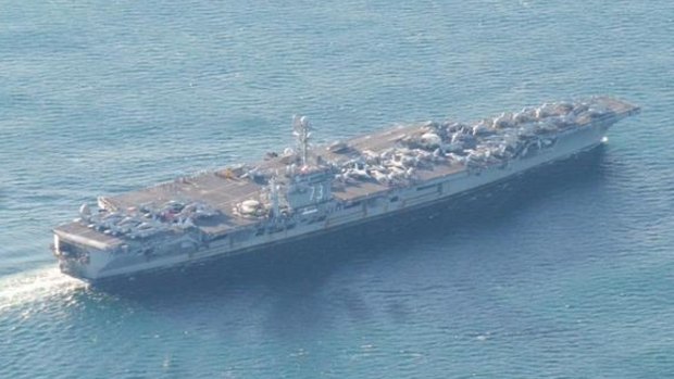 US Navy aircraft super carrier USS George Washington.
