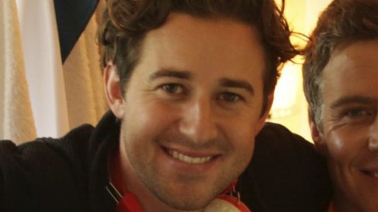 <i>Cooped Up</i> director Kane Guglielmi (third from left) with actors Kathryn Beck, Charles Cottier and Stephen Peacocke.