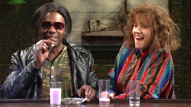 Dave Chappelle with Kate McKinnon on SNL.