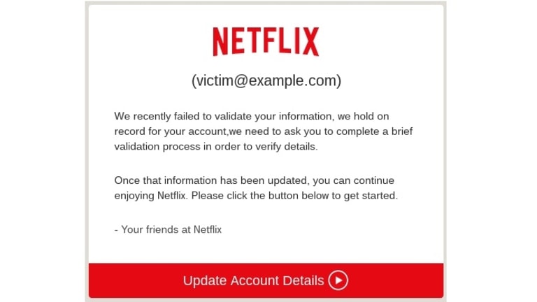 Australian Netflix Users Warned Of Membership On Hold Scam Email That 4754