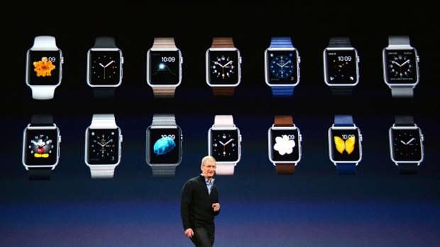 Tim Cook debuts the Apple Watch collection.