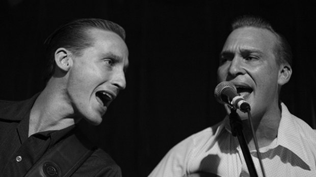 Scott Rehbein (right) and his brother Dean from Queensland band The Hi-Boys, who claim that Nasser Sultan failed to pay them an agreed fee of $500.