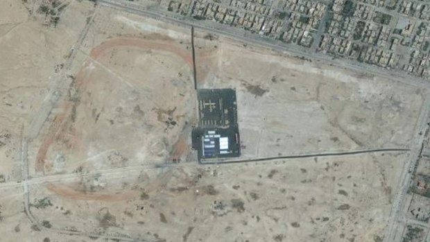 Russian base seen in satellite photo.