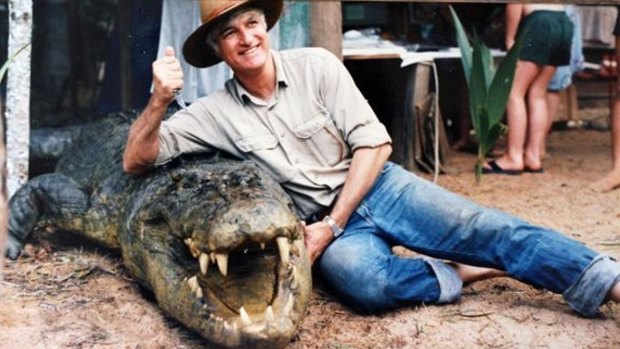 A old photo of Bob Katter in far north Queensland.