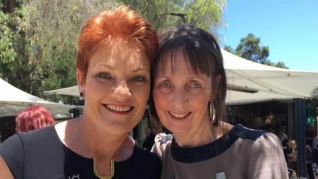 Michelle Myers with One Nation leader Pauline Hanson.