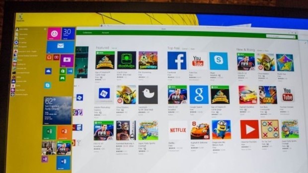 Windows Store apps no longer only run in full screen, the windows can now be resized and minimised.