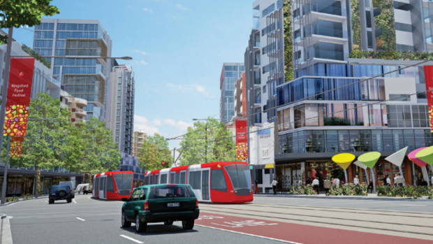 Artist's impression: Randwick Council plans to create about 200 affordable units along the light rail line between Kensington and Kingsford.