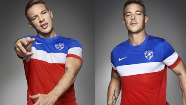 The US shirt: critics say they resemble Domino's Pizza delivery uniforms.