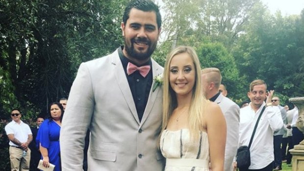 David Fifita and wife Jade Robinson.