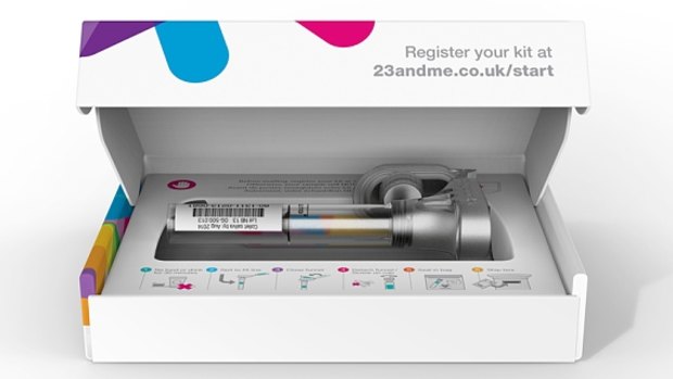 23andMe's genetic testing kit.