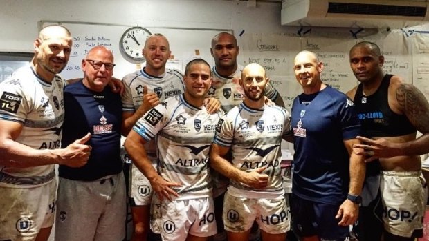 Former Brumbies Nic White, Jesse Mogg and Jake White join Montpellier teammates Nemani Nadolo and Pierre Spies in shaving their heads to support Christian Lealiifano.