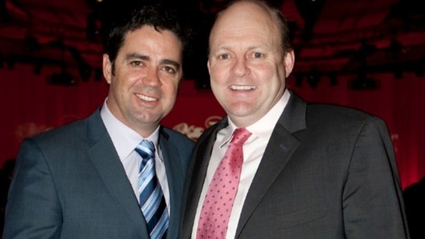 Garry Lyon and Billy Brownless in happier times.