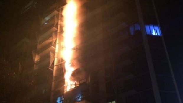 Fire raced up Dockland's Lacrosse tower in 2014 in just 15 minutes, as flammable aluminium cladding caught alight. 