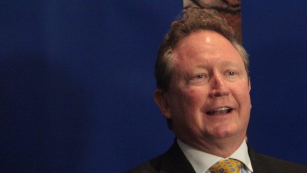 Andrew Forrest: The iron ore price drop has cut about $1.9 billion from the personal fortune of the miner's founder.